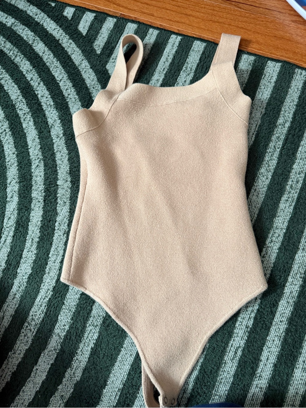 Abercrombie & Fitch Beige Tank Bodysuit